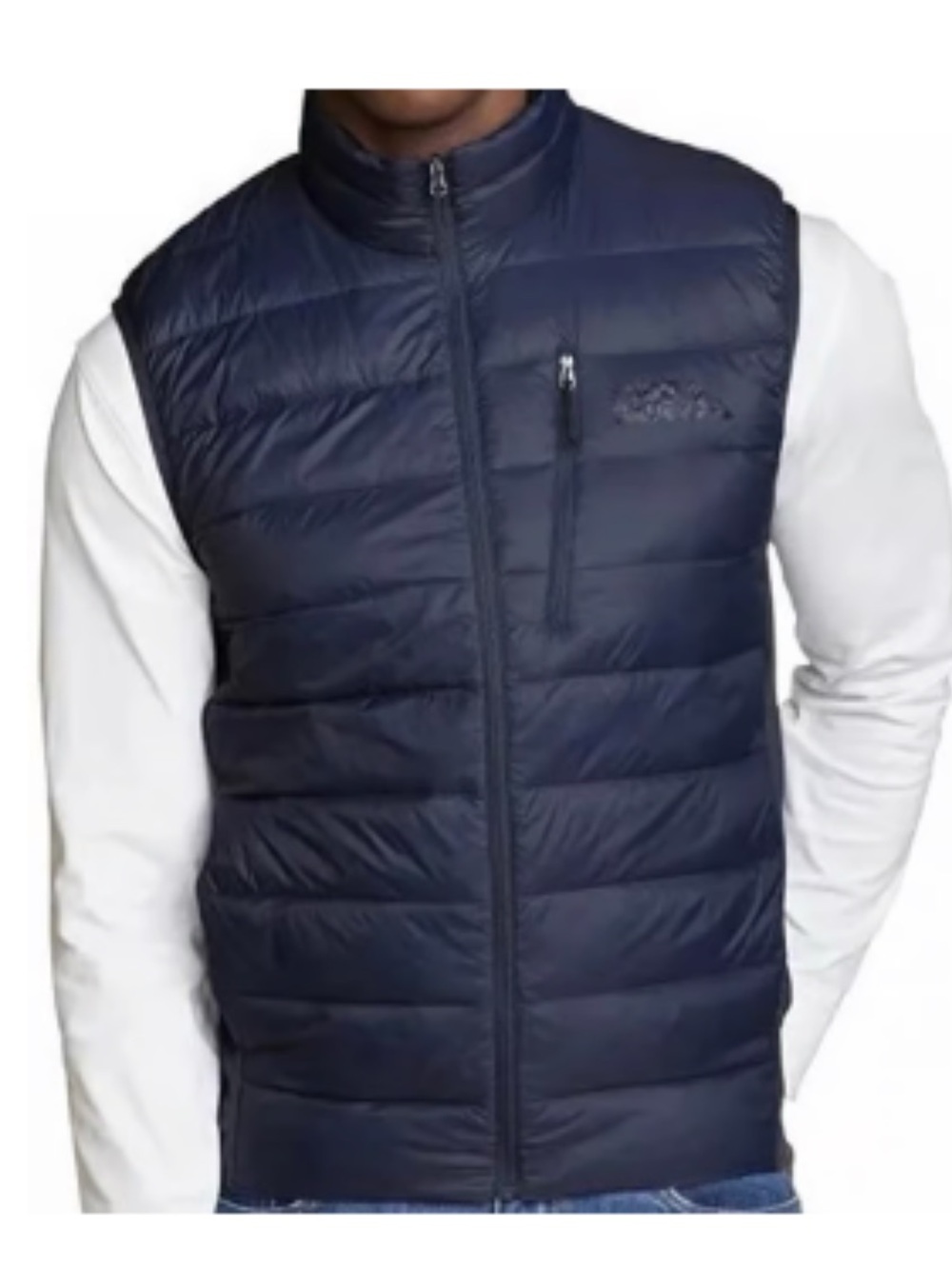Eddie Bauer 550 Men’s Down-Filled Puffer Vest Navy Blue XL